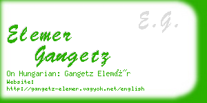 elemer gangetz business card